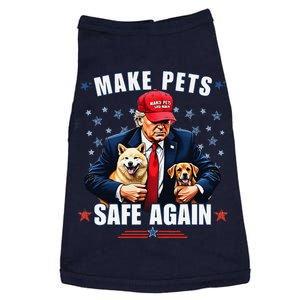 Make Pets Safe Again Funny Pro Trump 2024 Gift Doggie Tank