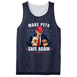 Make Pets Safe Again Funny Pro Trump 2024 Gift Mesh Reversible Basketball Jersey Tank