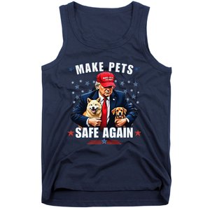 Make Pets Safe Again Funny Pro Trump 2024 Gift Tank Top