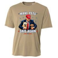 Make Pets Safe Again Funny Pro Trump 2024 Gift Cooling Performance Crew T-Shirt