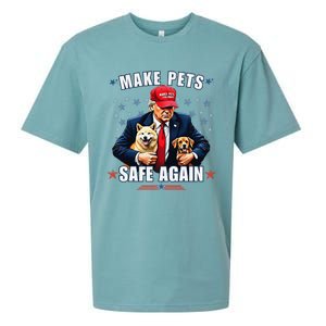 Make Pets Safe Again Funny Pro Trump 2024 Gift Sueded Cloud Jersey T-Shirt