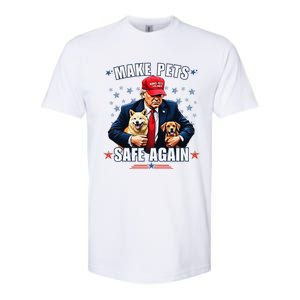 Make Pets Safe Again Funny Pro Trump 2024 Gift Softstyle CVC T-Shirt