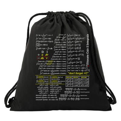 Mathematics Professor Student Ultimate Calculus 2 Integral Drawstring Bag