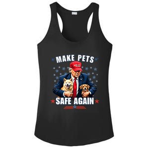 Make Pets Safe Again Funny Pro Trump 2024 Ladies PosiCharge Competitor Racerback Tank