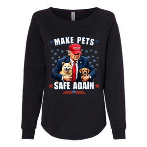 Make Pets Safe Again Funny Pro Trump 2024 Womens California Wash Sweatshirt