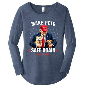 Make Pets Safe Again Funny Pro Trump 2024 Women's Perfect Tri Tunic Long Sleeve Shirt