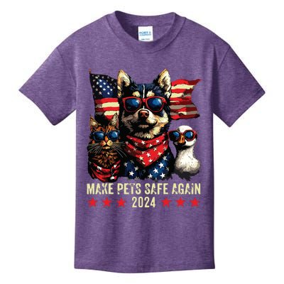 Make Pets Safe Again Trump 2024 Save Our Pets Kids T-Shirt