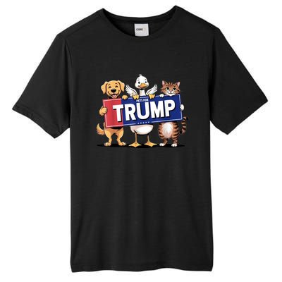 Make Pets Safe Again Cat Duck Dog Pets For Trump Gift Tall Fusion ChromaSoft Performance T-Shirt