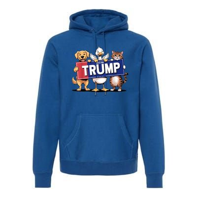 Make Pets Safe Again Cat Duck Dog Pets For Trump Gift Premium Hoodie