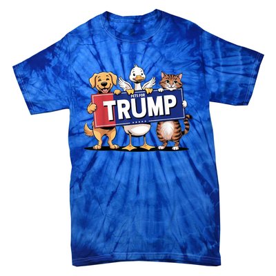 Make Pets Safe Again Cat Duck Dog Pets For Trump Gift Tie-Dye T-Shirt