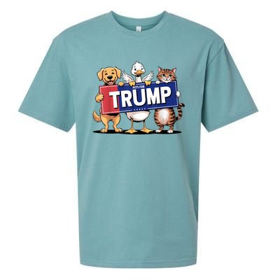 Make Pets Safe Again Cat Duck Dog Pets For Trump Gift Sueded Cloud Jersey T-Shirt