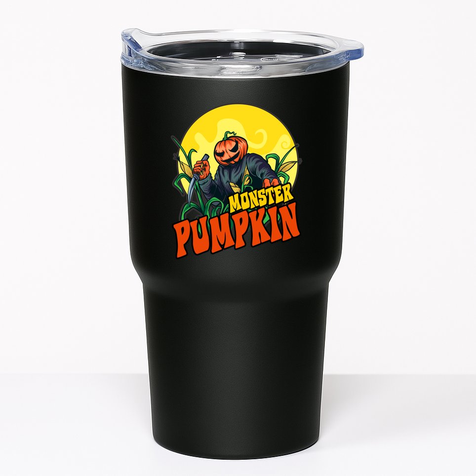 Monster Pumpkin Spooky Halloween Tumbler