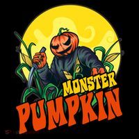 Monster Pumpkin Spooky Halloween Poster