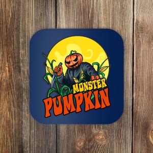 Monster Pumpkin Spooky Halloween Coaster