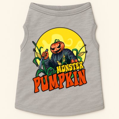Monster Pumpkin Spooky Halloween Doggie Tank