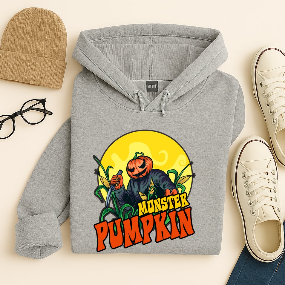 Monster Pumpkin Spooky Halloween Hoodie