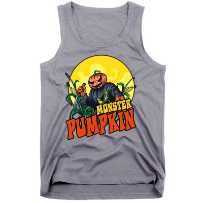 Monster Pumpkin Spooky Halloween Tank Top