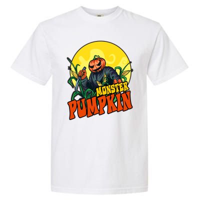 Monster Pumpkin Spooky Halloween Garment-Dyed Heavyweight T-Shirt