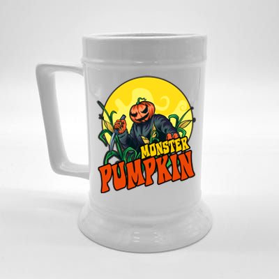 Monster Pumpkin Spooky Halloween Beer Stein