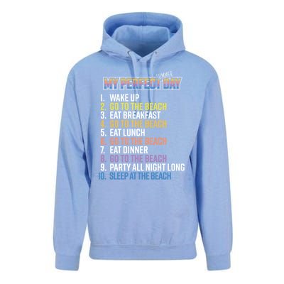 My Perfect Summer Day Go To The Beach Gift Unisex Surf Hoodie