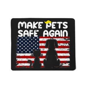 Make Pets Safe Again Trump Debate Distressed American Flag Mousepad