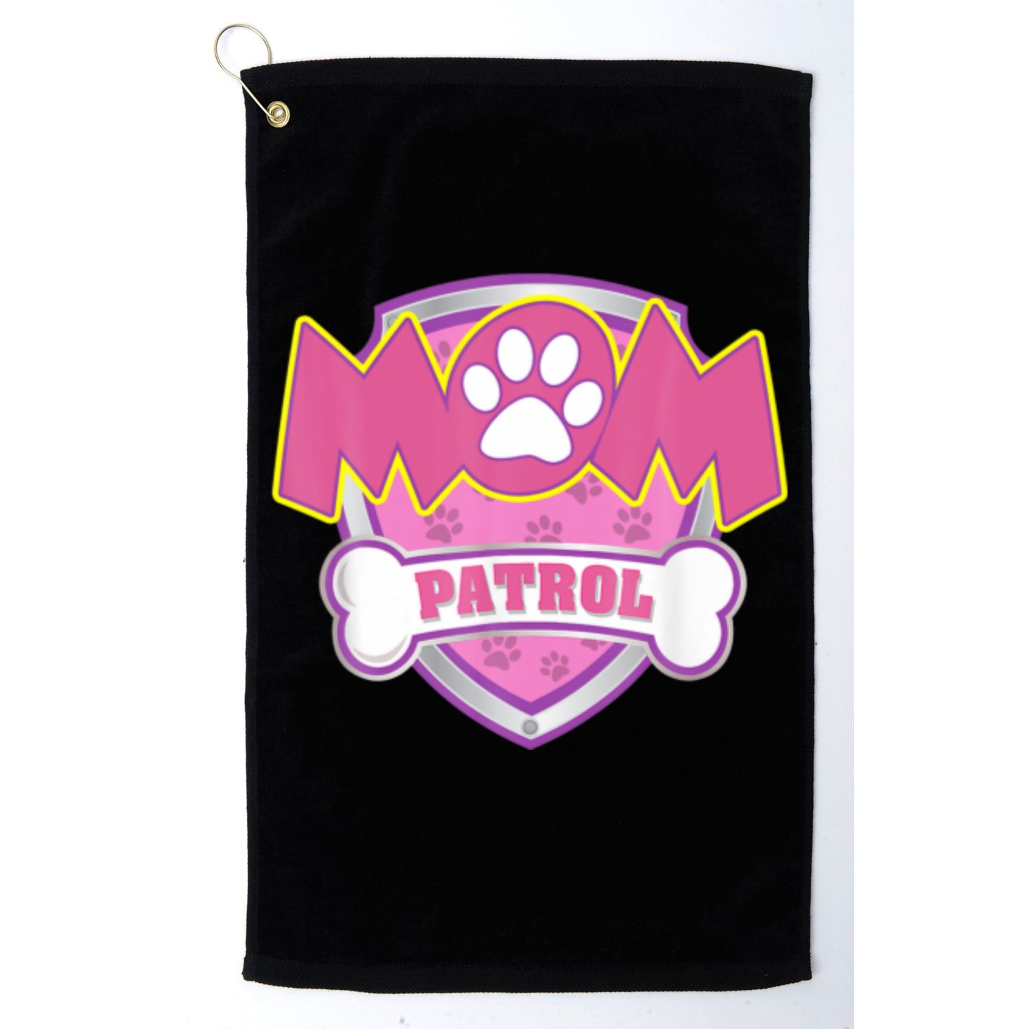 Mom Patrol Shirt Dog Mom Dad Funny Gift Birthday Party Golf Towel