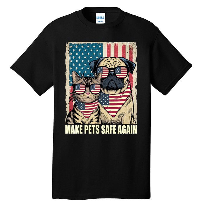 Make Pets Safe Again Trump Harris Debate Eating The Dogs Cat Tall T-Shirt