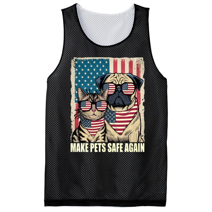 Make Pets Safe Again Trump Harris Debate Eating The Dogs Cat Mesh Reversible Basketball Jersey Tank