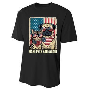 Make Pets Safe Again Trump Harris Debate Eating The Dogs Cat Performance Sprint T-Shirt