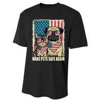 Make Pets Safe Again Trump Harris Debate Eating The Dogs Cat Performance Sprint T-Shirt