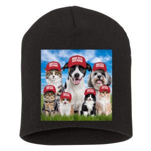 Make Pets Safe Again Democratic Republican Short Acrylic Beanie