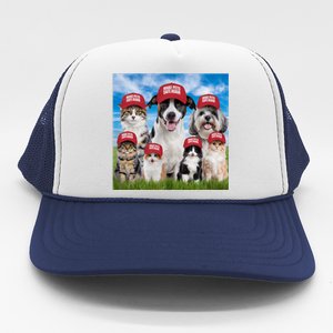 Make Pets Safe Again Democratic Republican Trucker Hat