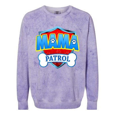 Mama Patrol Shirt Dog Mom Funny Gift For Mothers Day Colorblast Crewneck Sweatshirt