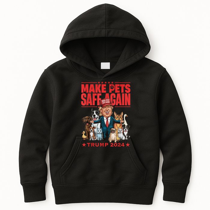 Make Pets Safe Again Trump 2024 Save Our Pets Kids Hoodie