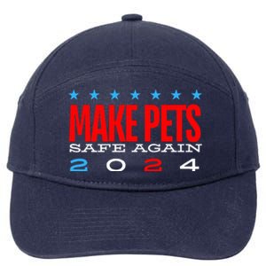 Make Pets Safe Again Debate Election 2024 Donald Trump 7-Panel Snapback Hat