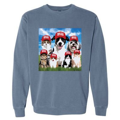 Make Pets Safe Again Democratic Republican Garment-Dyed Sweatshirt