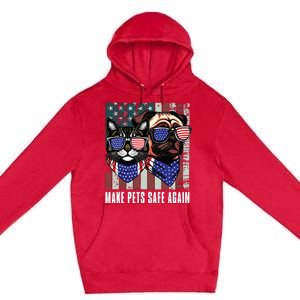 Make Pets Safe Again Trump Harris Debate Eating The Dogs Cat Premium Pullover Hoodie