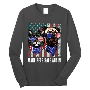 Make Pets Safe Again Trump Harris Debate Eating The Dogs Cat Long Sleeve Shirt