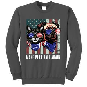 Make Pets Safe Again Trump Harris Debate Eating The Dogs Cat Tall Sweatshirt