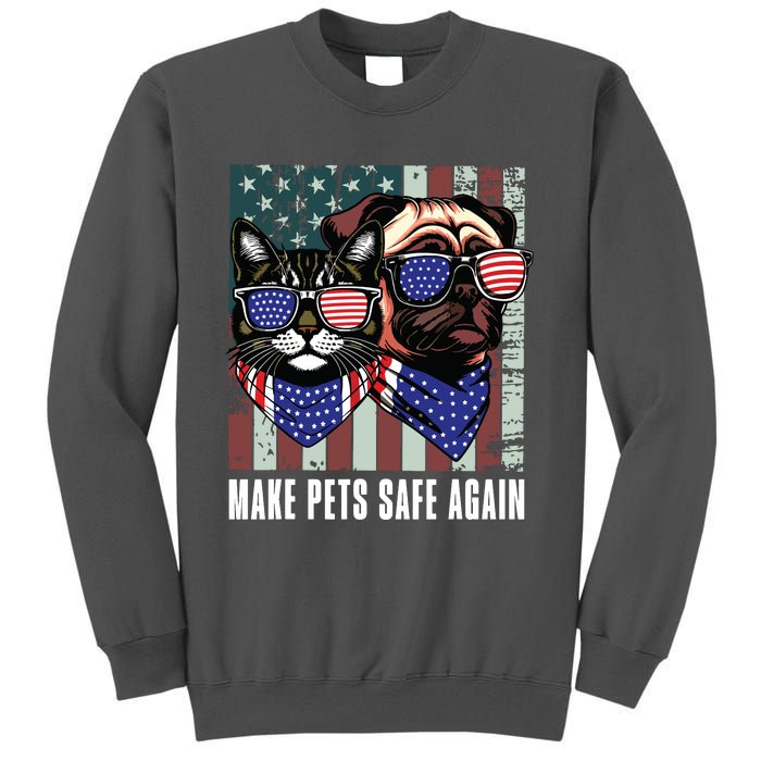 Make Pets Safe Again Trump Harris Debate Eating The Dogs Cat Tall Sweatshirt