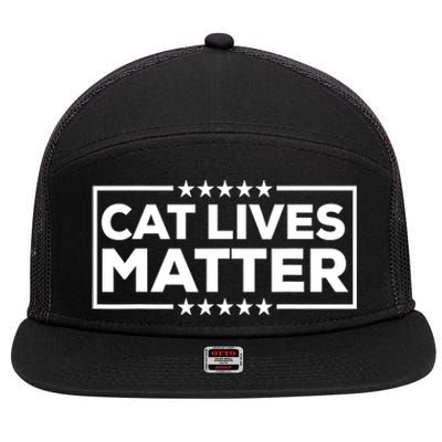 Make Pets Safe Again Donald Trump 2024 Cats Cat Lives Matter Trump Gift 7 Panel Mesh Trucker Snapback Hat