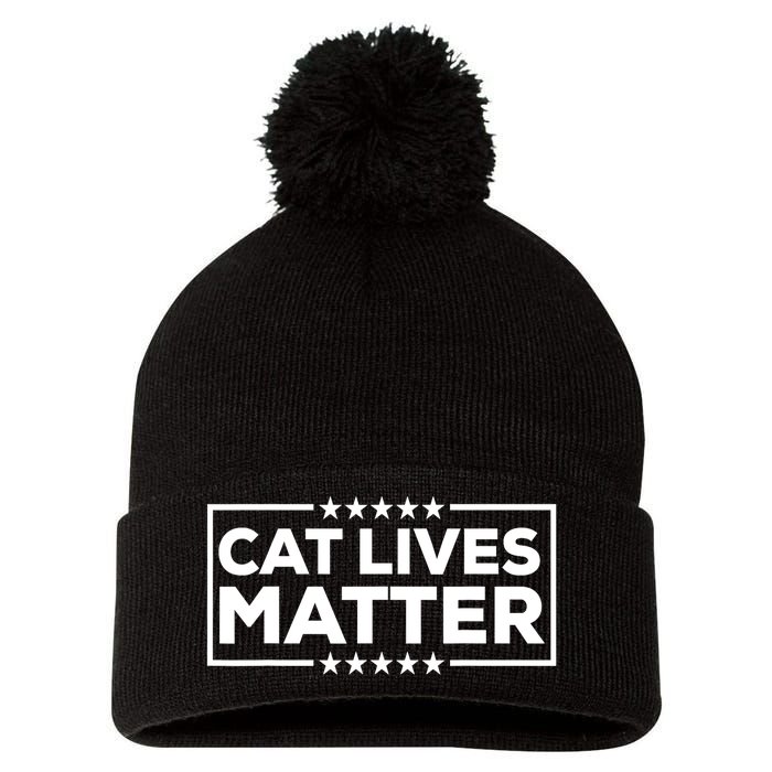 Make Pets Safe Again Donald Trump 2024 Cats Cat Lives Matter Trump Gift Pom Pom 12in Knit Beanie