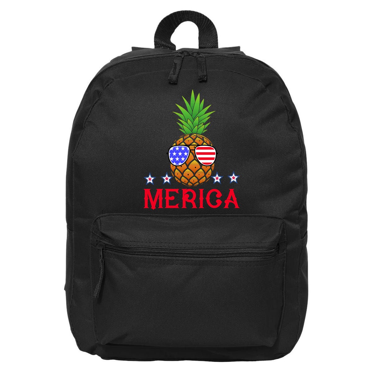 Merica Pineapple Shade Stars And Stripes Funny 4th Of July USA 16 in Basic Backpack