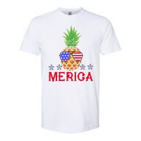 Merica Pineapple Shade Stars And Stripes Funny 4th Of July USA Softstyle CVC T-Shirt