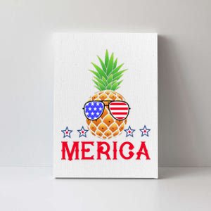 Merica Pineapple Shade Stars And Stripes Funny 4th Of July USA Canvas