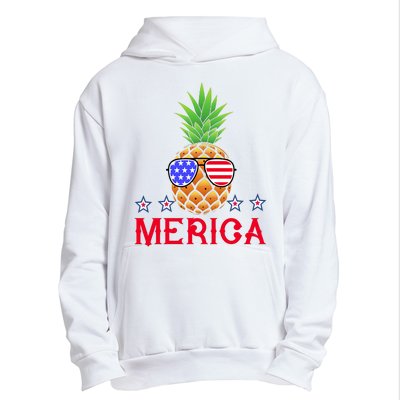 Merica Pineapple Shade Stars And Stripes Funny 4th Of July USA Urban Pullover Hoodie