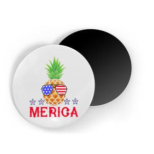 Merica Pineapple Shade Stars And Stripes Funny 4th Of July USA Magnet