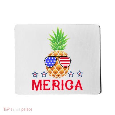 Merica Pineapple Shade Stars And Stripes Funny 4th Of July USA Mousepad