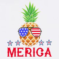 Merica Pineapple Shade Stars And Stripes Funny 4th Of July USA Kids T-Shirt