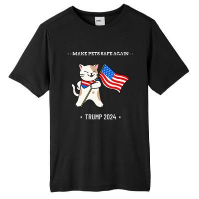 Make Pets Safe Again Patriotic Cat Tall Fusion ChromaSoft Performance T-Shirt